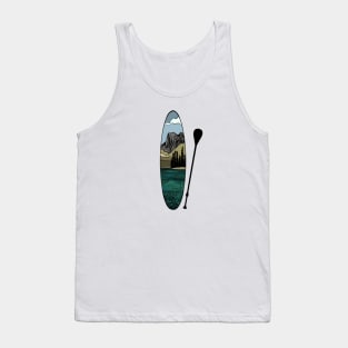 Stand up paddle board - mountain lake vertical Tank Top